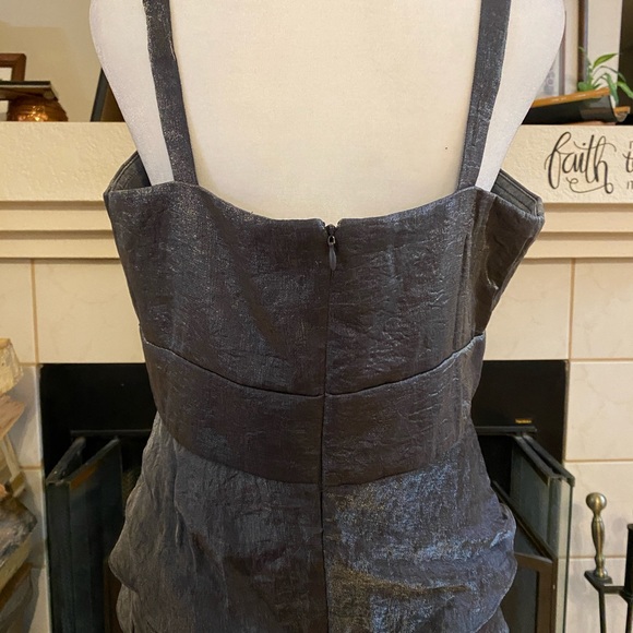 R&M Richards Elegant silver metallic w/stones 2piece dress crop jacket, Size 12 - Picture 5 of 9